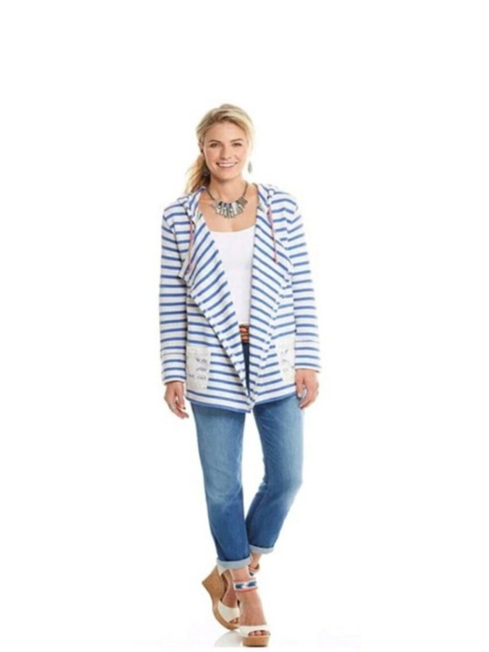 Matilda Jane Midway Hooded Cardigan Size Large